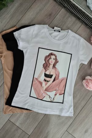 Tricou bumbac dama Funky Girl 8922