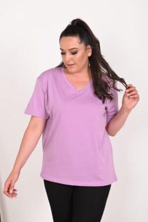 Tricou bumbac dama simplu marimi mari  9718