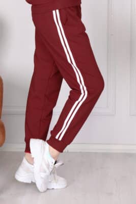 Pantalon dama bumbac cu dungi 6072-2