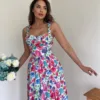 rochie imprimeu roz cu bleu (3)