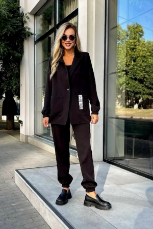 Costum doua piese bumbac cu eticheta aplicata People 0119