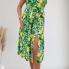Rochie cu bretele si crapatura Lora (1)