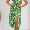 Rochie cu bretele si crapatura Lora (2)