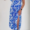 Rochie cu bretele si crapatura Lora (6)