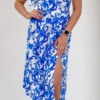 Rochie cu bretele si crapatura Lora (8)