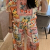 set satin bluza si pantaloni largi (4)
