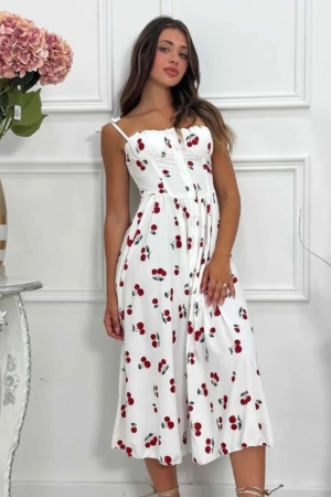 Rochie bretele subtiri Ciao Bella cherry