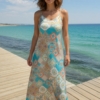 rochie satin imprimeu adorashop