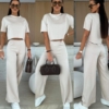 Compleu viscoza pantaloni si tricou Anabel IT7108 (46)