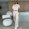 Compleu viscoza pantaloni si tricou Anabel IT7108 (51)